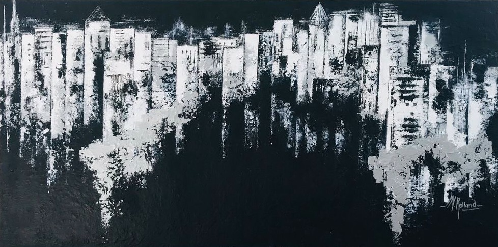 martine-rolland-1 peinture abstraite noir et blanche